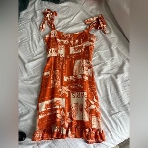 Urban outfitters paris orange dress